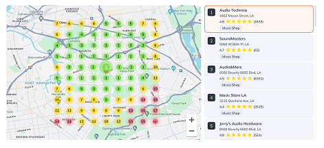 Mapa cieplna widoczności lokalnej